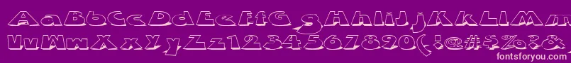 ZDabbleDown Font – Pink Fonts on Purple Background