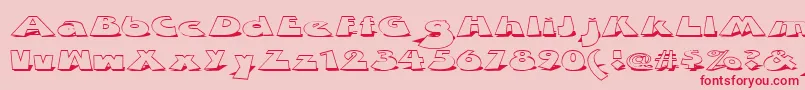 ZDabbleDown Font – Red Fonts on Pink Background