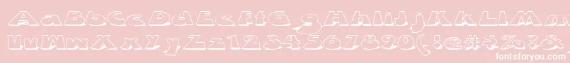 ZDabbleDown Font – White Fonts on Pink Background
