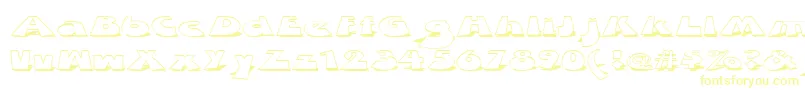 Шрифт ZDabbleDown – жёлтые шрифты на белом фоне