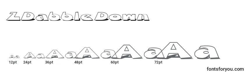 Размеры шрифта ZDabbleDown