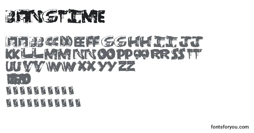 Czcionka Bangtime – alfabet, cyfry, specjalne znaki