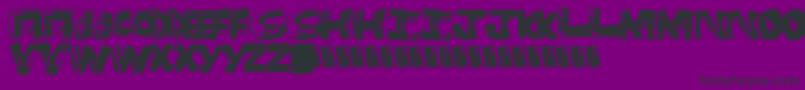 Czcionka Bangtime – czarne czcionki na fioletowym tle
