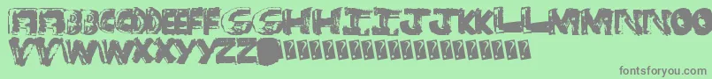 Bangtime Font – Gray Fonts on Green Background