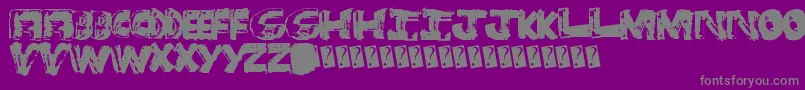 fuente Bangtime – Fuentes Grises Sobre Fondo Morado