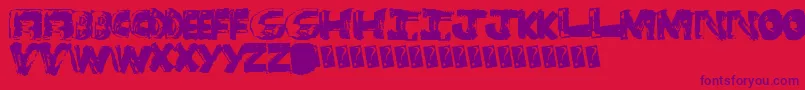 Шрифт Bangtime – фиолетовые шрифты на красном фоне