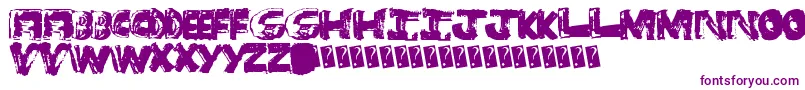 Bangtime-Schriftart – Violette Schriften auf weißem Hintergrund