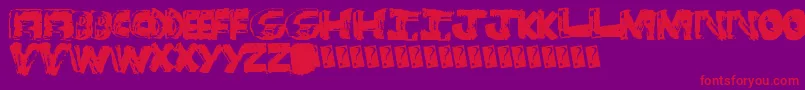 Bangtime Font – Red Fonts on Purple Background