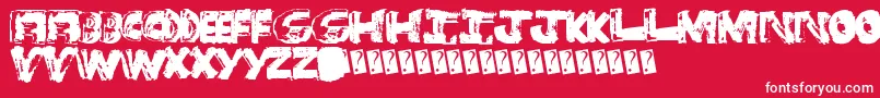 Bangtime Font – White Fonts on Red Background