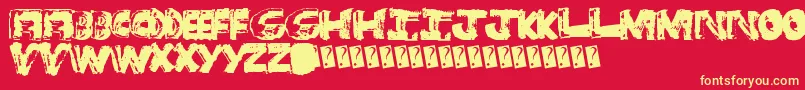 Bangtime Font – Yellow Fonts on Red Background