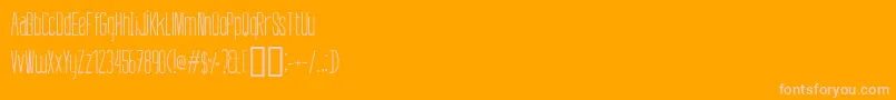 Linja Font – Pink Fonts on Orange Background