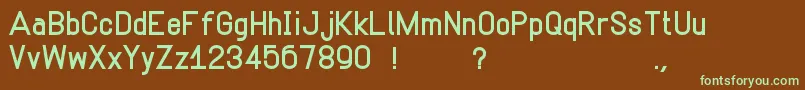 Шрифт Marksman – зелёные шрифты на коричневом фоне