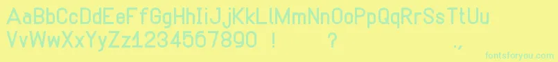 Marksman-Schriftart – Grüne Schriften auf gelbem Hintergrund
