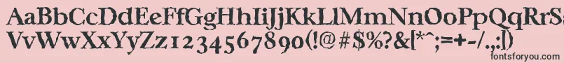 フォントCasablancarandomBold – ピンクの背景に黒い文字