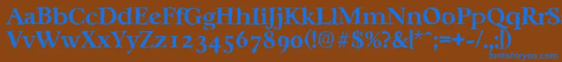 Шрифт CasablancarandomBold – синие шрифты на коричневом фоне