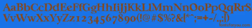 Шрифт CasablancarandomBold – коричневые шрифты на синем фоне