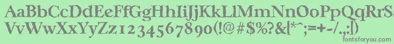 Шрифт CasablancarandomBold – серые шрифты на зелёном фоне