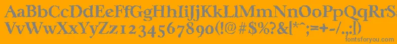 CasablancarandomBold Font – Gray Fonts on Orange Background