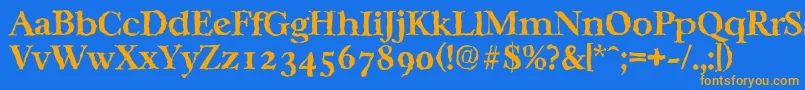 Шрифт CasablancarandomBold – оранжевые шрифты на синем фоне