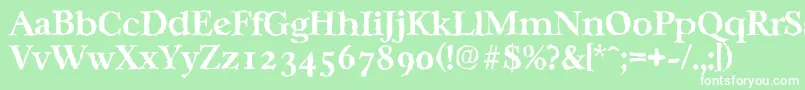 フォントCasablancarandomBold – 緑の背景に白い文字