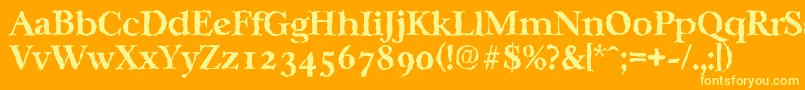 fuente CasablancarandomBold – Fuentes Amarillas Sobre Fondo Naranja