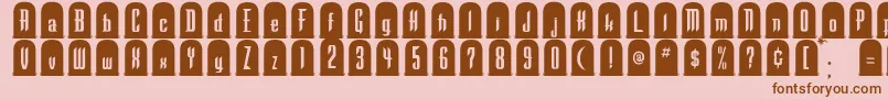 TombstoneRegular Font – Brown Fonts on Pink Background