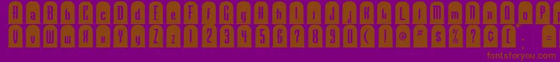 TombstoneRegular Font – Brown Fonts on Purple Background