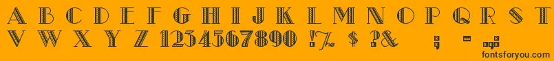 MetroRetro Font – Black Fonts on Orange Background