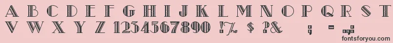 MetroRetro Font – Black Fonts on Pink Background