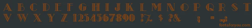 MetroRetro Font – Brown Fonts on Black Background