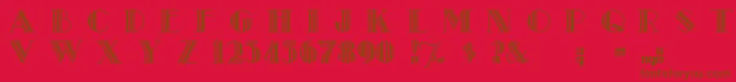MetroRetro Font – Brown Fonts on Red Background