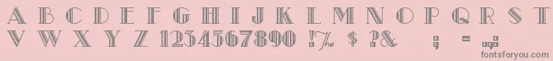 MetroRetro Font – Gray Fonts on Pink Background