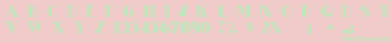 MetroRetro Font – Green Fonts on Pink Background