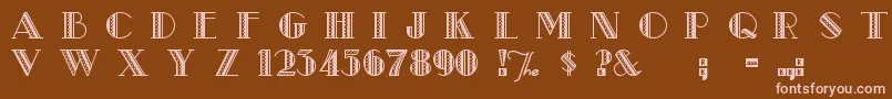 MetroRetro Font – Pink Fonts on Brown Background