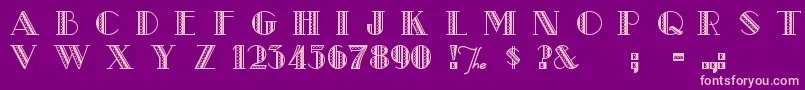 MetroRetro Font – Pink Fonts on Purple Background