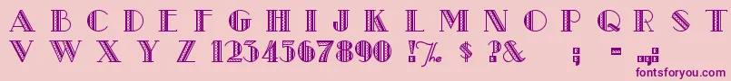 MetroRetro Font – Purple Fonts on Pink Background