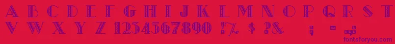 MetroRetro Font – Purple Fonts on Red Background