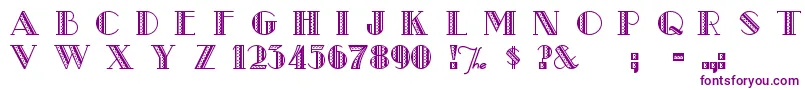 MetroRetro Font – Purple Fonts on White Background