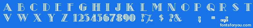 MetroRetro Font – White Fonts on Blue Background