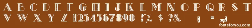 フォントMetroRetro – 茶色の背景に白い文字