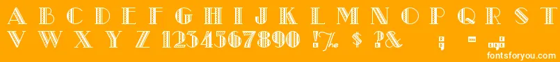 MetroRetro Font – White Fonts on Orange Background