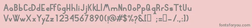 フォントRhyder – ピンクの背景に灰色の文字