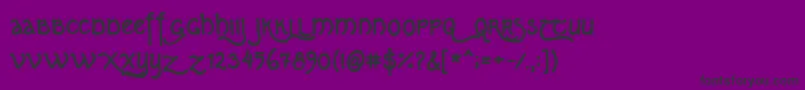 Kipferln07 Font – Black Fonts on Purple Background