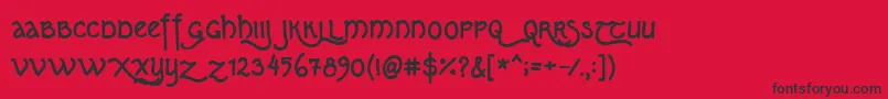 fuente Kipferln07 – Fuentes Negras Sobre Fondo Rojo