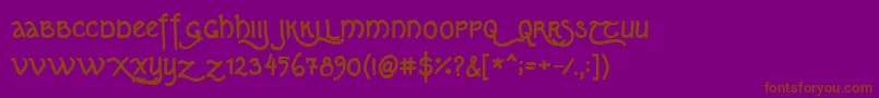 Kipferln07 Font – Brown Fonts on Purple Background