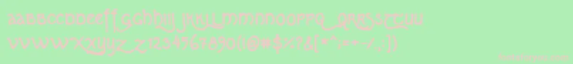 Kipferln07 Font – Pink Fonts on Green Background