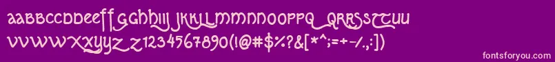Kipferln07 Font – Pink Fonts on Purple Background