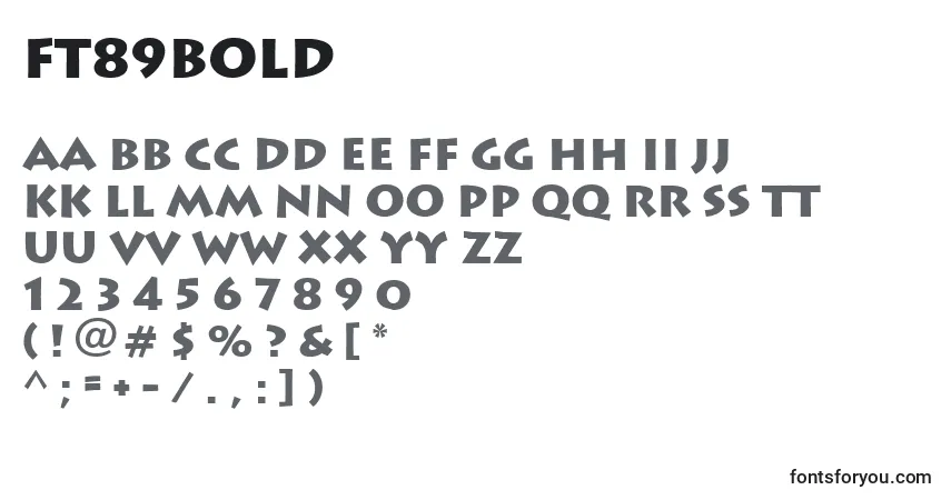 Fuente Ft89Bold - alfabeto, números, caracteres especiales