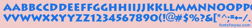 Ft89Bold Font – Blue Fonts on Pink Background