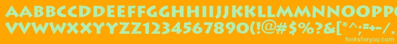 Ft89Bold Font – Green Fonts on Orange Background